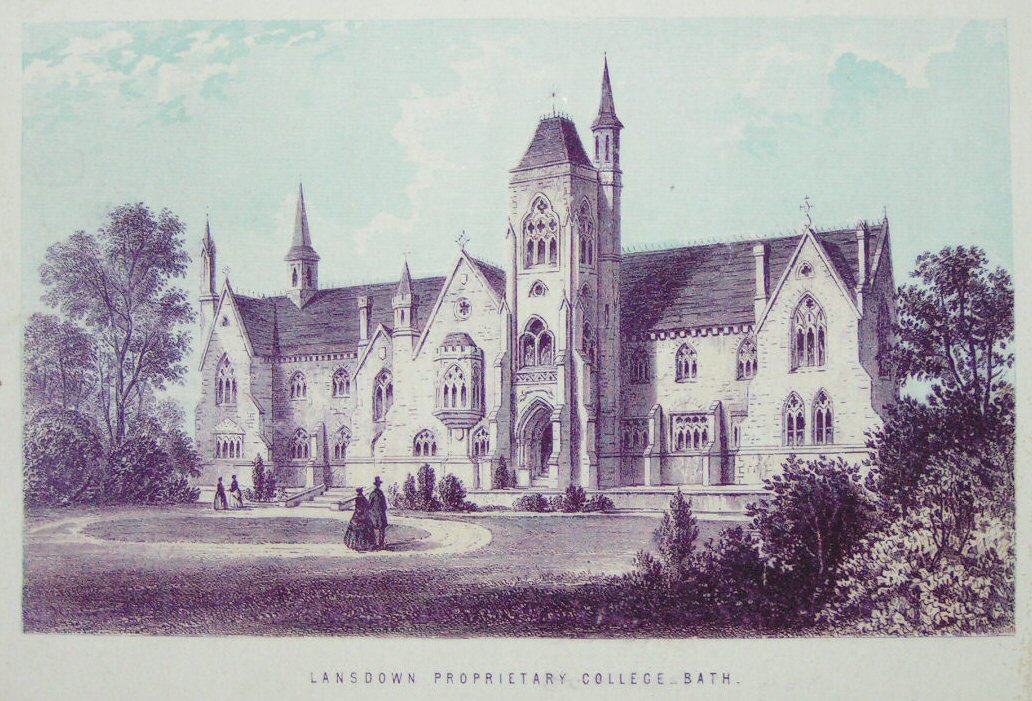Chromo-lithograph - Lansdown Proprietery College - Bath. - T